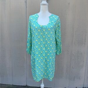 Escapada Blue and Yellow Starfish Swim Coverup